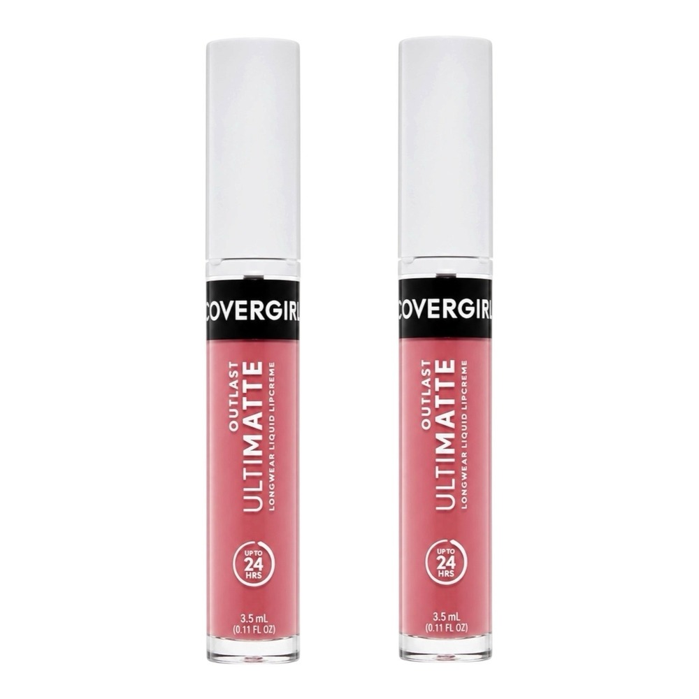 CoverGirl Outlast UltiMatte Liquid Lipstick 170 Tickled Pink 2 Pack